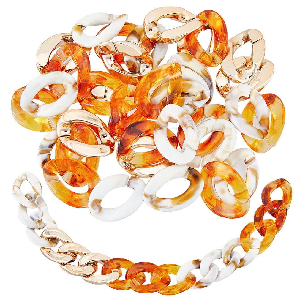 Translucent Linking Rings 120pcs 3 colors Acrylic Linking Oval Rings Chain Transparent Open Quick ...