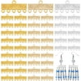 thumbnail image 1 of 120pcs 3 styles Alloy Chandelier Component Links for DIY Hair Accessories Rectangle Mixed color 10.5x20x1.5mm Hole: 1.2mm 40pcs/color, 1 of 5