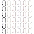 thumbnail image 1 of 120pcs 4 Color Non-Allergenic Plastic Earring Hooks Ear Wire Hooks Earring Findings for DIY Jewelry (White Smoke Misty Rose Black Old Lace), 1 of 5