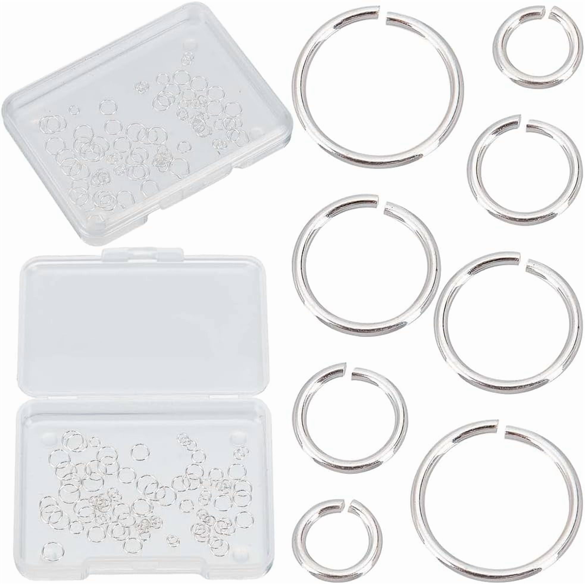 120pcs 925 Sterling Silver Jump Rings 3/4/5/6mm Round Jump Rings Small Open Jump Ring Connectors for Jewelry Making Supplies Necklaces Bracelets Earrings Crafting Replacement Accessories Silver