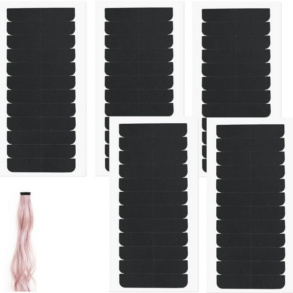 120pcs Adhesive Replacement Tape for Hair,Hair Extension Tape,Extensions Invisible Waterproof Double Sided Hair Tape(Black)