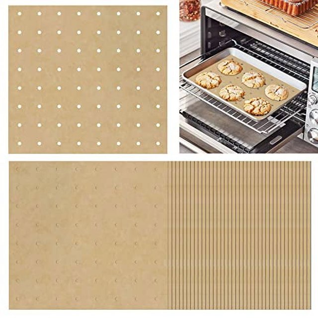 120pcs Air Fryer Oven Liners 11 x 12 Disposable Air Fryer Parchment Paper Liners Rectangle Non
