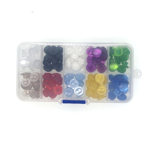 120pcs/Box 12.5mm Candy Color Resin Buttons for DIY Scrapbooking Patchwork Sewing Decorative