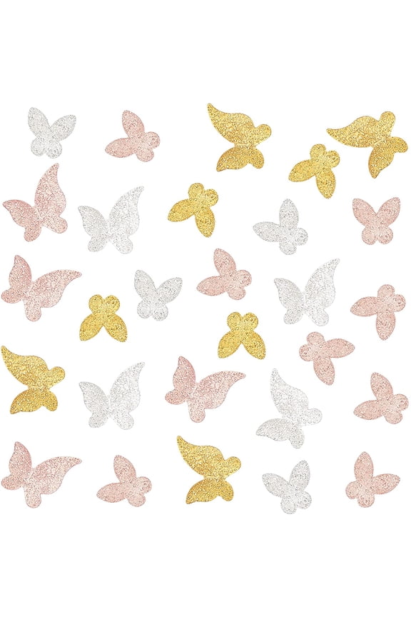 120pcs Butterfly Resin Fillers 2-Style Alloy Epoxy Resin Supplies Butterfly Resin Accessories Resin Filling Charms for Resin Craft Making - Golden Rose Gold Silver Colorful DIY