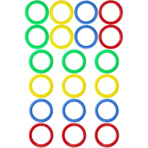 120pcs Colored Binder Rings 1 Inch Round Plastic Openable