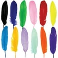 thumbnail image 1 of 120pcs Colorful Goose Feathers for DIY Crafts, Jewelry Making, Wedding, Home or Party Decorations, 12 Colors (6-8 Inches), 1 of 7