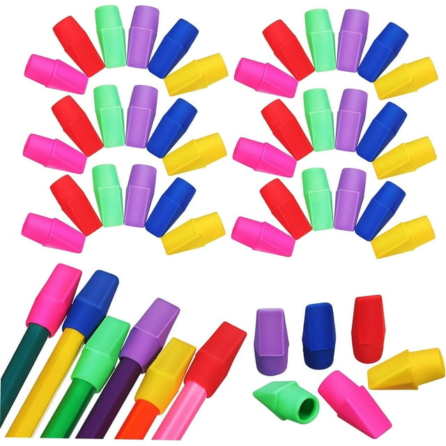 120pcs Colors Pencil Bulk Pencils Bulk Colored Pencils TPR Erasers Caps