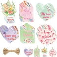 thumbnail image 1 of 120pcs Happy Mother's Day Heart Gift Tags Best Mom Hanging Paper Tags with String for Mothers Day DIY Crafts Party Gift Wrapping Supplies, 1 of 6