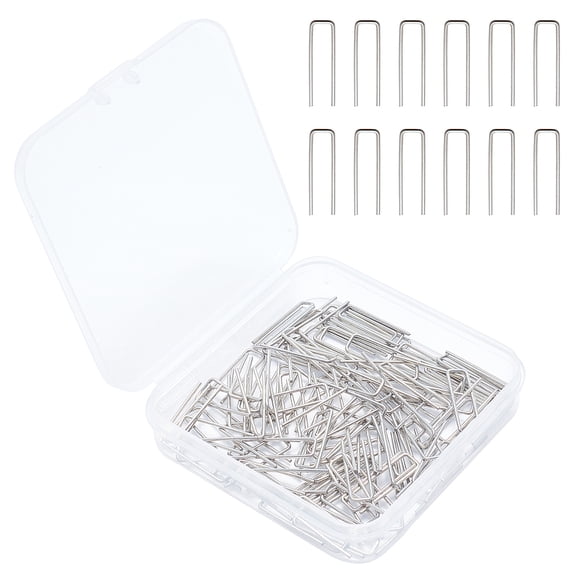 120pcs High Temperature Nichrome Wire Jump Rings U Pins Crafts U Hanger Hooks Kiln Wire for Clay Ornaments Making