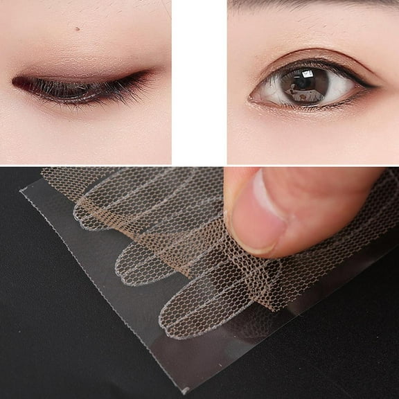 120pcs Invisible Eyelid Stickers Lace Mesh Eyes Lift Strips Adhesive Beaut E9P3