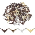 thumbnail image 1 of 120pcs Iron Filigree Corner Embellishments Hollow Triangle Wrap Connector Hollow Charm Pendants Tibetan Metal, 1 of 7