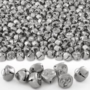 120pcs Jingle Bells, NOGIS 0.6 Inch Craft Bells Bulk DIY Bells for Christmas, Party, Festival Decoration and Home Decoration Silver