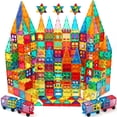 thumbnail image 1 of 120pcs Magnetic Tiles for Kids,Educational Magnetic Building Blocks for Boys Girls, STEM Preschool Kindergarten Learning Toys, 1 of 9