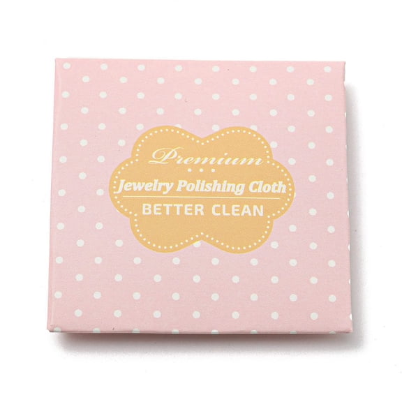 120pcs Microfiber Double-Sided Velvet Cloth for Silver Jewelry Cleaning and Polishing Misty Rose 48.5x48.5x0.5mm Brown