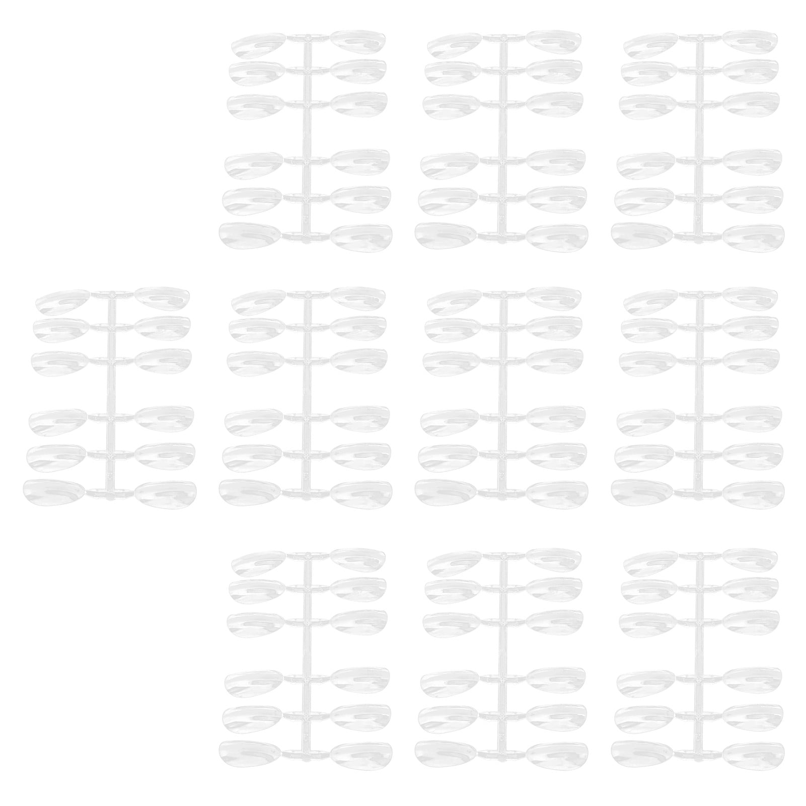 120pcs Nail Swatch Sticks Transparent Nail Tips Art Display Chart for