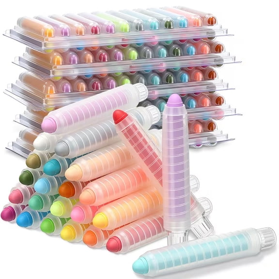 120pcs Non-Toxic Dustless Colored Chalk Set - Washable Drawing Chalk for Classroom and Home Use