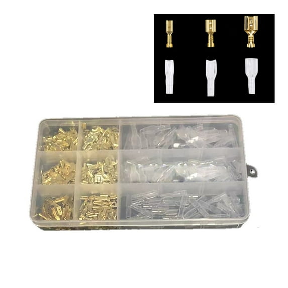 120pcs Nylon Insulated Male and Female Spade Connectors Terminals 2.8/4.8/6.3