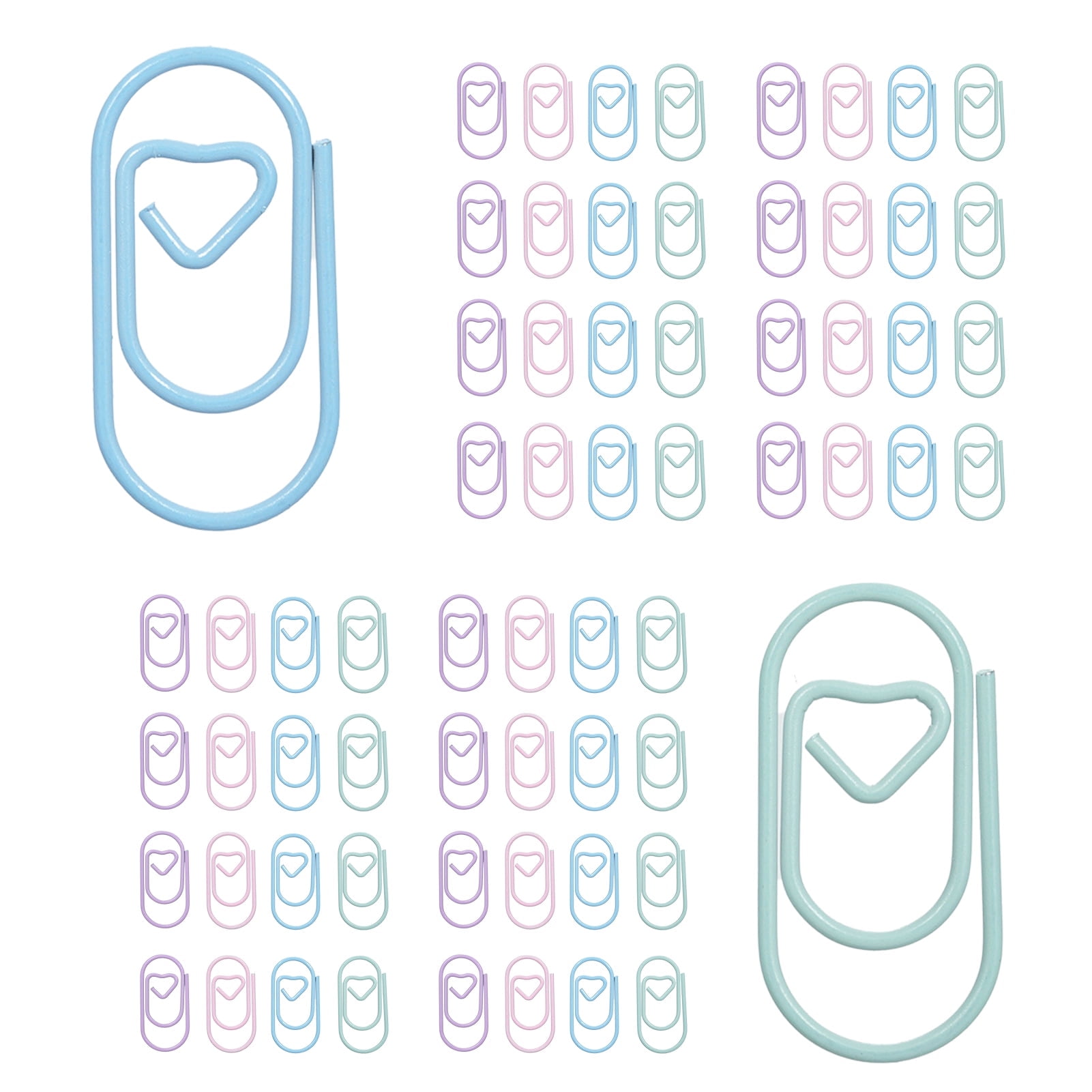 120pcs Paper Clips Heart Paper Clips Small and Cute Love Shaped ...
