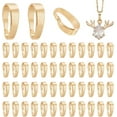 120pcs Pendant Clasp Connectors 14K Gold Plated Brass Pinch Bails