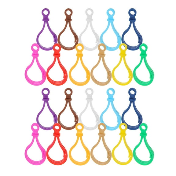 120pcs Plastic Key Chain Clips Colorful Lobster Clasps Pendant Clips Keychain Accessories Lobster Claw Clasps Hard Plastic Clasp Hook Clips