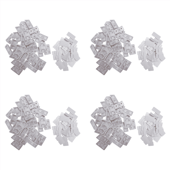 120pcs Shelf Cabinet 90 Degree Plastic Corner Braces Angle Brackets White