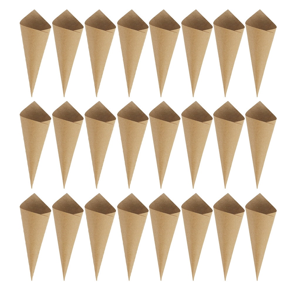 120pcs Wedding Confetti Petal Kraft Paper Flower Cones Confetti Cones