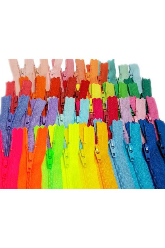 120pcs YKK #3 Nylon Coil Zippers Bulk Tailor Sewing Crafts (20 Colors) Made USA (12 Inches)