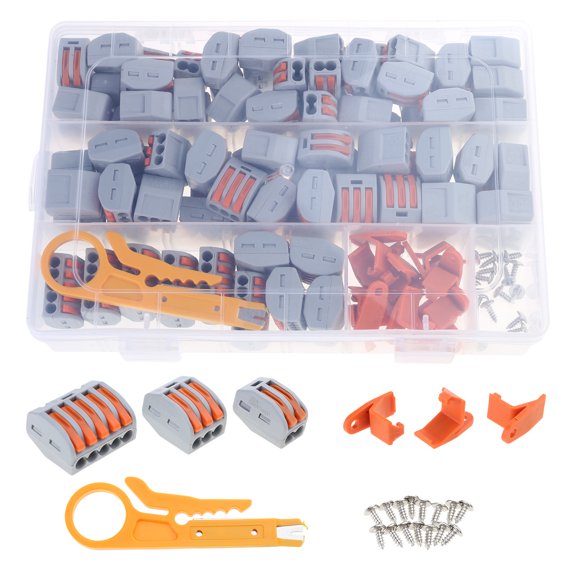 120pcs/set Compact Electrical Wire Connector set Splicing Connector Assortment Multifunctional Wire Splices Connector Set