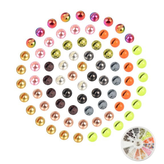 120tungsten Slotted Beadsorment 12 Colors Fly Tying Nymph Headorted With Tackle Box