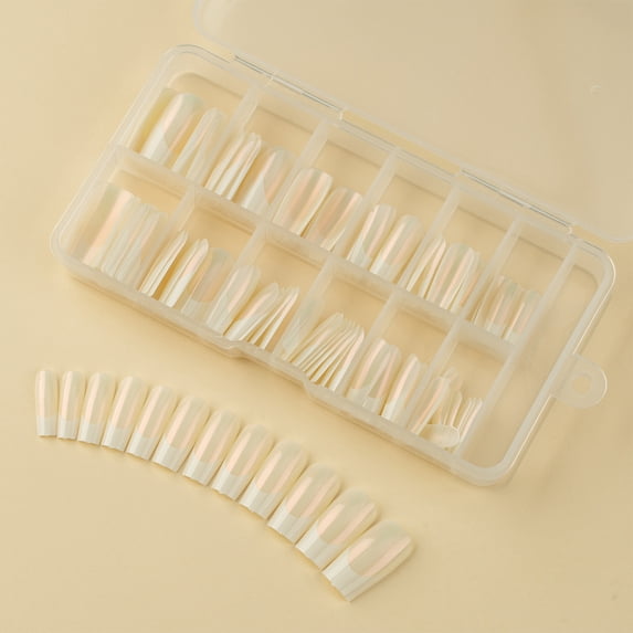 120x/Box Presses On Nails Full Cover on Nails French Tip False Nails ...