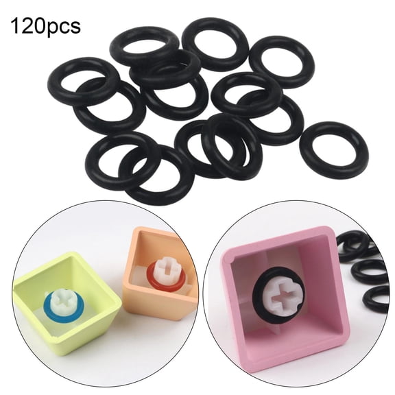120x Keyboard Switch Dampener Damper for Mechanical Keyboard Home Office Use , Black , 8x8x1.5mm