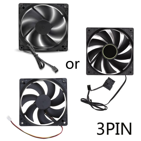 120x120x25mm Computer Case Fan 120mm Fan Computer Cases CPU Cooler Radiator Case Fan Large 4Pin 3Pin for PC