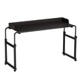 thumbnail image 1 of WETLA 120x40CM 140x50CM Height Adjustable Overbed Table with Wheels, Rolling Over-the-Bed Laptop Desk with Raised Baffle, 1 of 8