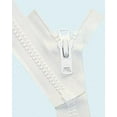 thumbnail image 1 of 121" - 150" Vislon Zipper ~ YKK #10 Reversible Molded with 2 Heads (1 Zipper / Pack) (135 inch, White), 1 of 1