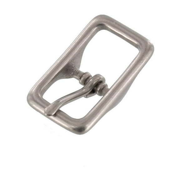 121 Nickel Matte, Center Bar Buckle, Solid Brass-LL, Multiple Sizes