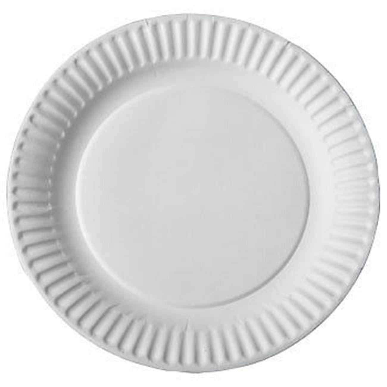 Supreme Select Disposable Paper Plates in Bulk [Set of 100 | 9 inch] Uncoated White Large Plate – Ideal for Birthday Parties, Weddings, Thanksgiving