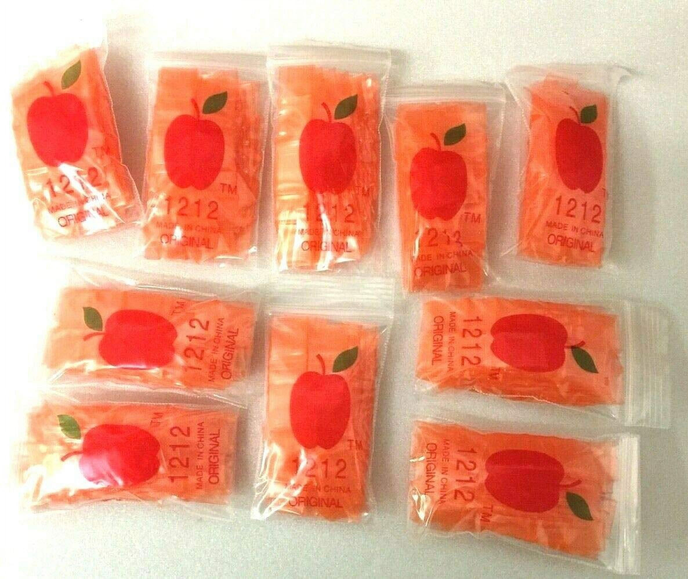 1212 (1/2"X1/2") Orange Color Brand Mini Zip Lock Baggies, Case Of