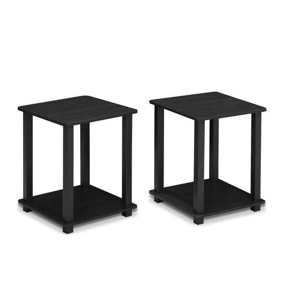 12127AM-BK Simplistic End Table, Americano & Black - 15.6 x 19.6 x 15.6 in. - Set of 2