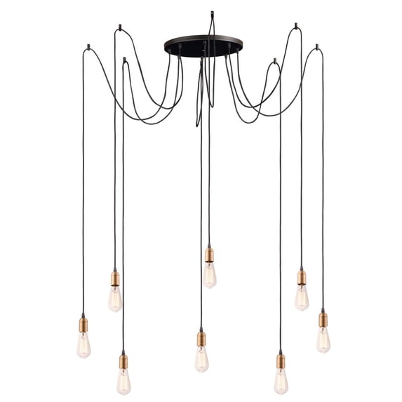 12128 Early Electric 8 Light 15-3/4" Wide Suspension Multi Light Pendant