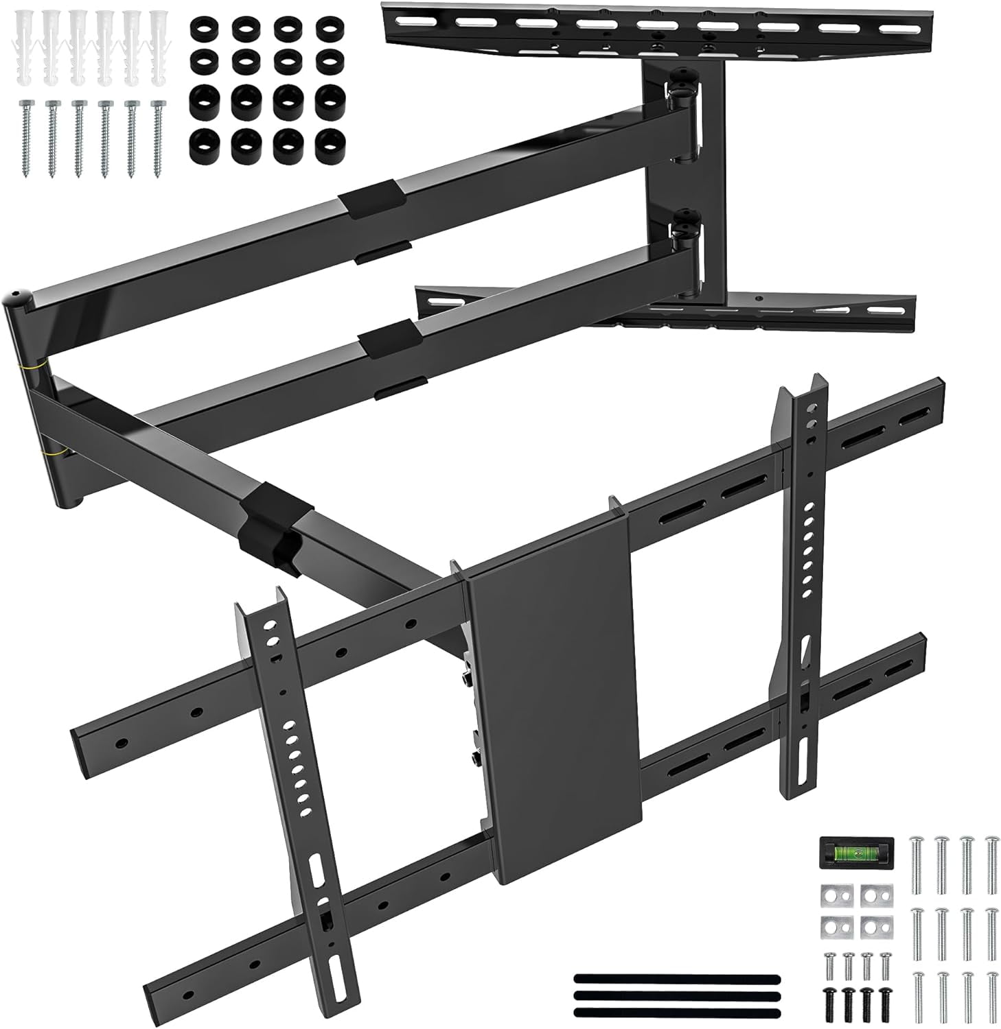 Long Arm TV Wall Mount for 37-75 Inch TV, 47” Extra Long Articulating Arm Full Motion TV Mount, Corner TV Bracket Swivel and Tilt Fits, Max VESA 600x400mm, 99 lbs. Loading, 16”,18”, Studs