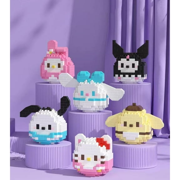 1213PCS Large Kawaii Brick Set, Anime Room Decor Handcraft Display Kit