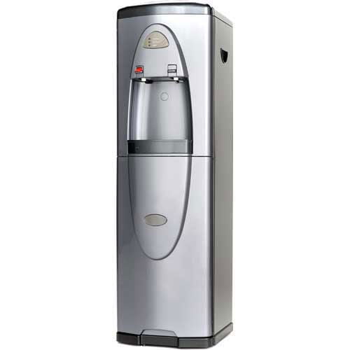 Tall Silver Stainless Steel Hot and Cold Water Dispenser