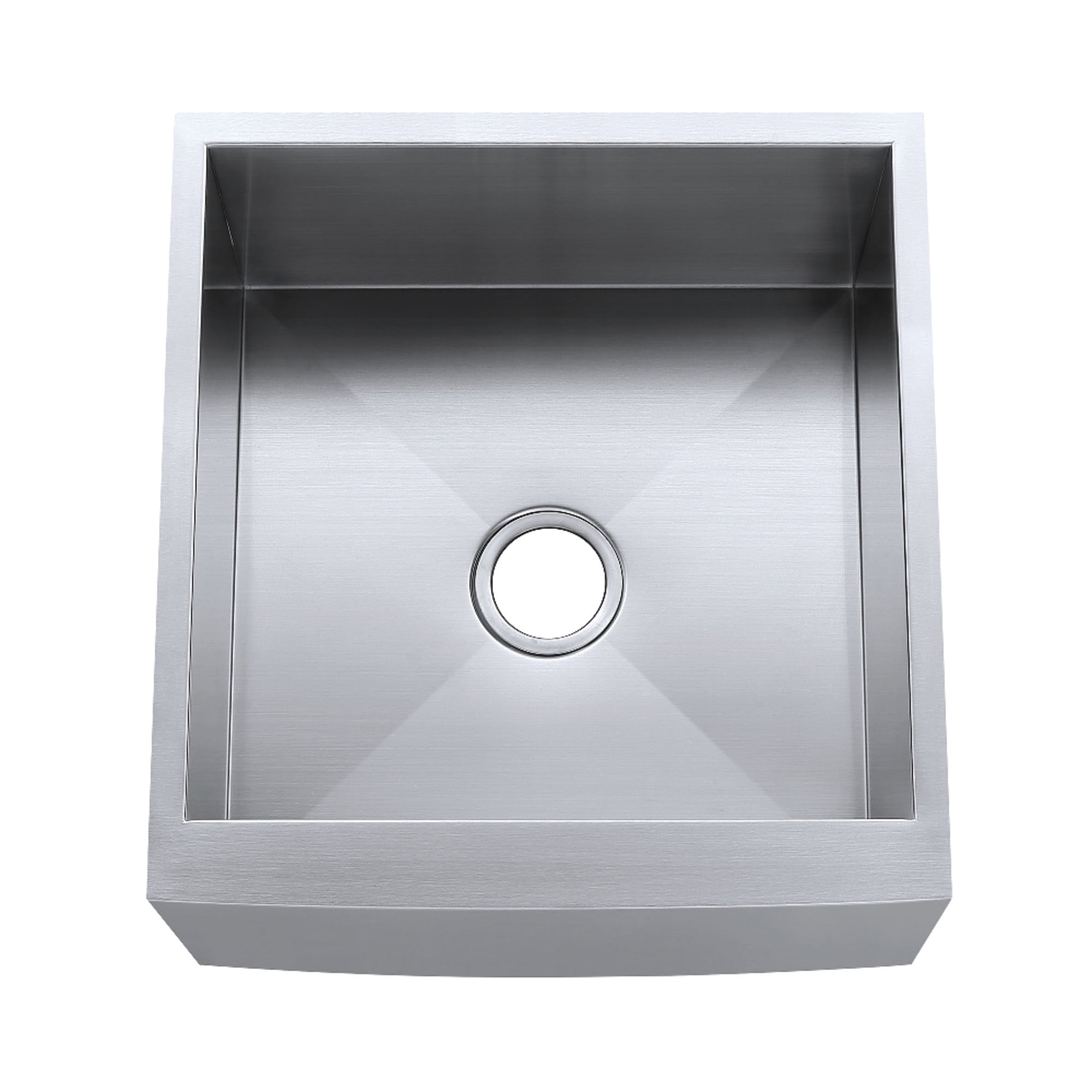 Gourmetier KUF212110BN Denver 21" Stainless Steel Apron-Front Single Bowl Farmhouse Kitchen Sink, Brushed
