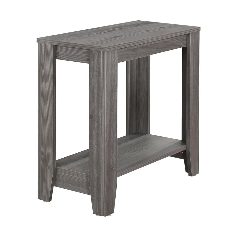 Contemporary Grey Wood Accent Side Table 24" x 12"