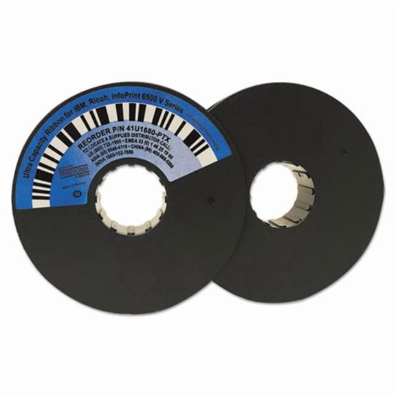 Printronix 6500 Ultra Capacity Spool Ribbon, 90M Character Yield Per Ribbon, 6-Pack of Ribbons