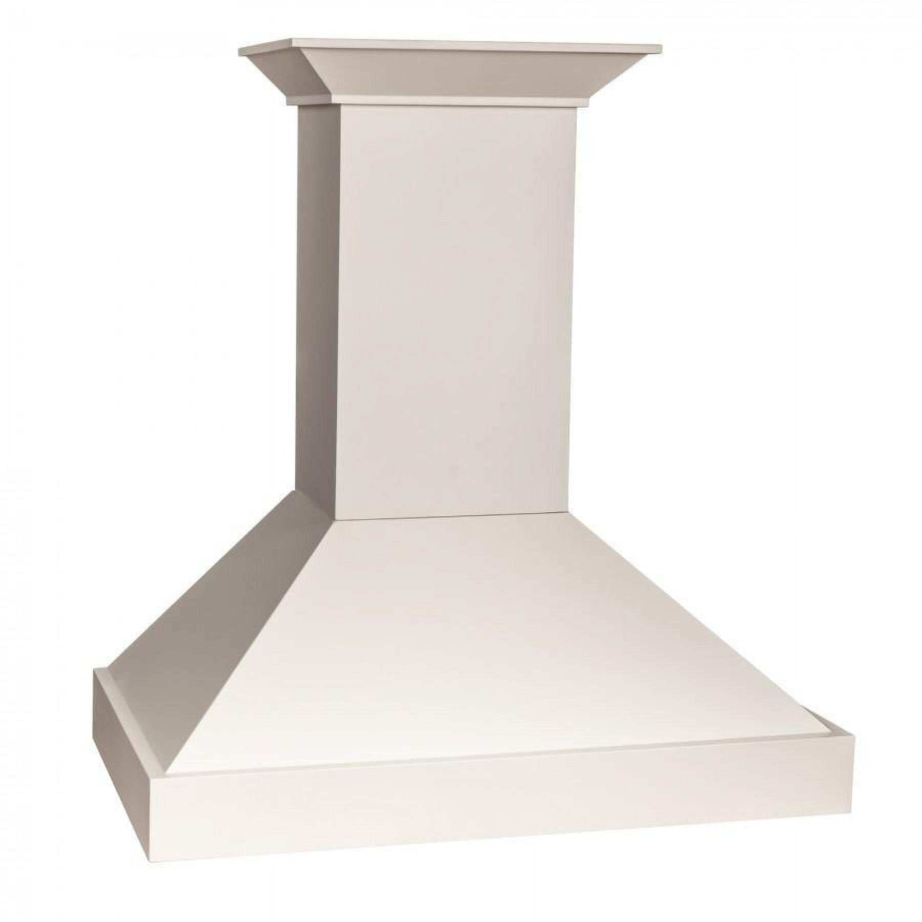 30" Cottage White Pine and Stainless Steel Wall Mount Range Hood
