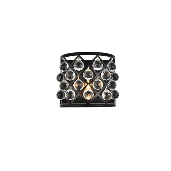 1214 Madison Collection Wall Sconce W:11.5in H:10.5in Ext: 6.5in Lt:1 Mocha Brown Finish Royal Cut Crystal (Clear)
