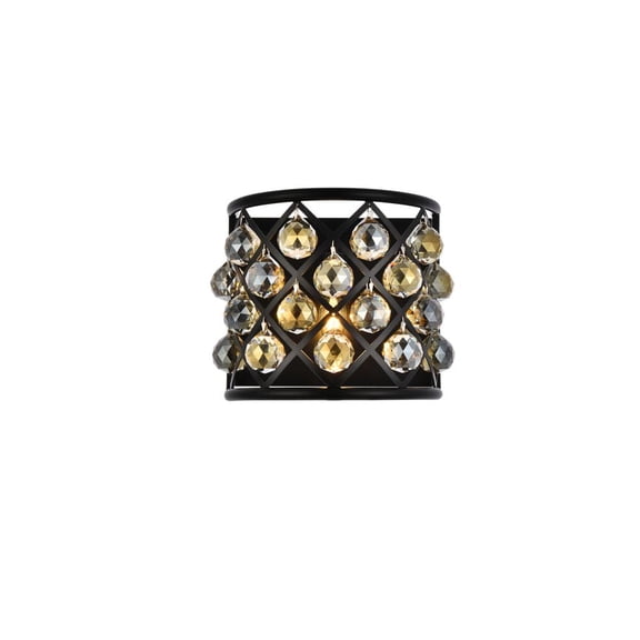 1214 Madison Collection Wall Sconce W:11.5in H:10.5in Ext: 6.5in Lt:1 Mocha Brown Finish Royal Cut Golden Teak (Smoky)