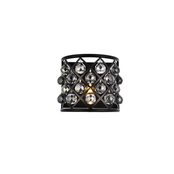 1214 Madison Collection Wall Sconce W:11.5in H:10.5in Ext: 6.5in Lt:1 Mocha Brown Finish Royal Cut Silver Shade (Grey)