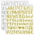 thumbnail image 1 of 1215Pcs Letter Stickers 15 Sheets Alphabet Stickers Vinyl 1 Inch Stick on Letters Glitter Self-Adhesive Waterproof ABC Number Stickers Graduation Cap Water Bottles Scrapbook Crafts (15, Gold/Silver), 1 of 7